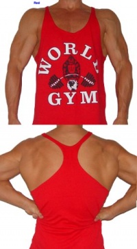 W300 World Gym String Mens Tank Top W300 World Gym String Mens Tank Top