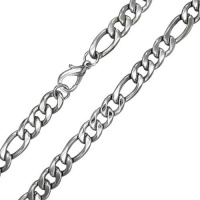 Bling Jewelry Mens 11mm Heavy Figaro Chain Stainless Steel Necklace 24in Bling Jewelry Mens 11mm Heavy Figaro Chain Stainless Steel Necklace 24in