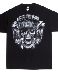With a high-octane graphic, this shirt from Metal Mulisha gives you instant street cred. With a high-octane graphic, this shirt from Metal Mulisha gives you instant street cred.