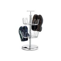 Polder 2-Tier Revolving Shoe Tree, Chrome Polder 2-Tier Revolving Shoe Tree, Chrome