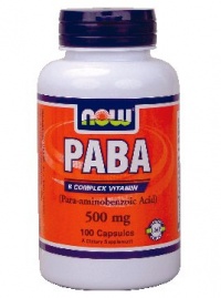 NOW Foods Paba, 100 Capsules / 500mg NOW Foods Paba, 100 Capsules / 500mg