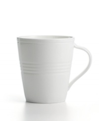 Find style and substance in the Tin Can Alley mug. Concentric grooves – seven degrees – give the Lenox dinnerware an understated elegance in versatile white bone china. Find style and substance in the Tin Can Alley mug. Concentric grooves – seven degrees – give the Lenox dinnerware an understated elegance in versatile white bone china.
