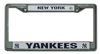 MLB New York Yankees Chrome License Plate Frame MLB New York Yankees Chrome License Plate Frame