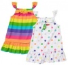 Carter's Girls Rainbow Dots and Stripes 2 Pack Summer Dresses