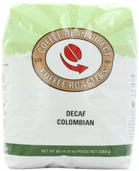 Coffee Bean Direct Decaf Colombian, Whole Bean Coffee, 5-Pound Bag Coffee Bean Direct Decaf Colombian, Whole Bean Coffee, 5-Pound Bag
