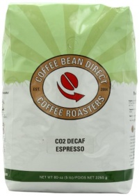 Coffee Bean Direct CO2 Decaf Espresso Coffee, 5-Pound Bag,Net 2265 g. Coffee Bean Direct CO2 Decaf Espresso Coffee, 5-Pound Bag,Net 2265 g.