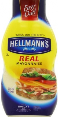 Hellmann's Real Mayonnaise, 22 Ounce Squeeze Bottle (Pack of 4) Hellmann's Real Mayonnaise, 22 Ounce Squeeze Bottle (Pack of 4)