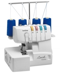 Put the perfect finishing stitch on alterations and homemade crafts with Brother's full-featured serger. With easy lay-in threading, an exclusive F.A.S.T. lower looper threading system and instant rolled hem, you'll always be happy with your handiwork. 25-year limited warranty. Model 1034D.