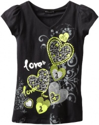 Baby Phat - Kids Girls 7-16 Love Print Tee, Black, X-Large Baby Phat - Kids Girls 7-16 Love Print Tee, Black, X-Large