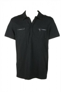 Calvin Klein Mens Dry Refined Slim Slubbed Zipper Polo Shirt Calvin Klein Mens Dry Refined Slim Slubbed Zipper Polo Shirt