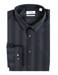 Calvin Klein STEEL Slim Fit Non Iron Textured Solid Dress Shirt Calvin Klein STEEL Slim Fit Non Iron Textured Solid Dress Shirt