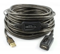 PTC 15 m / 49 ft USB2.0 Active repeater / extension M/F cable - Supports High speed 480 Mbps data rate. PTC 15 m / 49 ft USB2.0 Active repeater / extension M/F cable - Supports High speed 480 Mbps data rate.