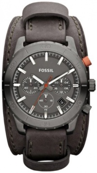 FOSSIL Keaton Chronograph Leather Watch Grey FOSSIL Keaton Chronograph Leather Watch Grey