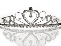Bridal Wedding Tiara Crown With Crystal Heart 42205 Bridal Wedding Tiara Crown With Crystal Heart 42205