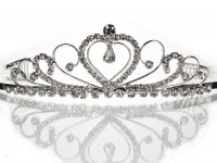 Bridal Wedding Tiara Crown With Crystal Heart 42205