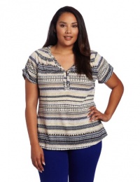 Lucky Brand Women's Plus-Size Canyon Stripe Top Lucky Brand Women's Plus-Size Canyon Stripe Top