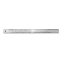 Westcott Stainless Steel Office Ruler With Non Slip Cork Base, 18 Westcott Stainless Steel Office Ruler With Non Slip Cork Base, 18