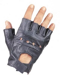 Classic Leather Fingerless Gloves W/ Velcro Tab (S) Classic Leather Fingerless Gloves W/ Velcro Tab (S)