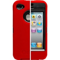 OtterBox Universal Defender Case for iPhone 4 (Red Silicone & Black Plastic)