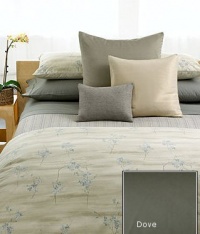 Calvin Klein Flaxen Double Row Cord Queen Flat Sheet Dove Calvin Klein Flaxen Double Row Cord Queen Flat Sheet Dove
