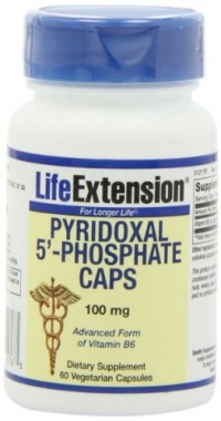 Life Extension Pyridoxal 5-Phosphate 100 Mg Vegetarian Capsules, 60-Count Life Extension Pyridoxal 5-Phosphate 100 Mg Vegetarian Capsules, 60-Count