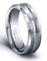 CleverEve Tungsten Carbide Ring Brushed And Polished Size 9.5 CleverEve Tungsten Carbide Ring Brushed And Polished Size 9.5