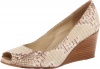 Taryn Rose Women's Kimberly Wedge Pump,Beige,7.5 M US