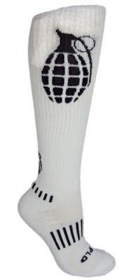 MOXY Socks THE Ultimate Grenade White with Black Knee-High Crossfit Deadlift Socks MOXY Socks THE Ultimate Grenade White with Black Knee-High Crossfit Deadlift Socks