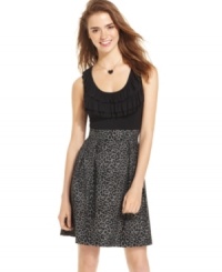 From the tiers of ruffles at the bodice, to the pleated animal-print skirt, this dress from Be Bop rocks winning design! From the tiers of ruffles at the bodice, to the pleated animal-print skirt, this dress from Be Bop rocks winning design!