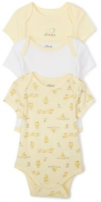 Little Me Chick 3 Pack Bodysuit, Yellow Print Little Me Chick 3 Pack Bodysuit, Yellow Print