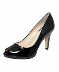 City chic. With a name that exudes confidence and sophistication, the Park Avenue Platform pumps by Jones New York are the peep-toe pump equivalent of a Manhattan brownstone. City chic. With a name that exudes confidence and sophistication, the Park Avenue Platform pumps by Jones New York are the peep-toe pump equivalent of a Manhattan brownstone.