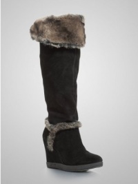GUESS Shanay Wedge Boot with Faux Fur GUESS Shanay Wedge Boot with Faux Fur