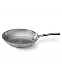 Meet breakfast (or any other meal) head-on with the exceptional everyday performance of the Simply Calphalon Stainless omelette pan. It's a particularly polished pan, great-looking and hard-working, crafted with a bottom core of heavy-gauge, highly conductive aluminum that helps food cook evenly every time. 10-year warranty. Meet breakfast (or any other meal) head-on with the exceptional everyday performance of the Simply Calphalon Stainless omelette pan. It's a particularly polished pan, great-looking and hard-working, crafted with a bottom core of heavy-gauge, highly conductive aluminum that helps food cook evenly every time. 10-year warranty.