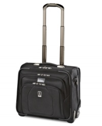 Totally toted-you're set for a quick trip or a last-minute getaway with this rolling tote. The perfect size for packing in every day essentials, this versatile travel companion features a durable, stylish exterior that opens to a fully-lined spacious interior with H20 guard. Lifetime warranty. Totally toted-you're set for a quick trip or a last-minute getaway with this rolling tote. The perfect size for packing in every day essentials, this versatile travel companion features a durable, stylish exterior that opens to a fully-lined spacious interior with H20 guard. Lifetime warranty.