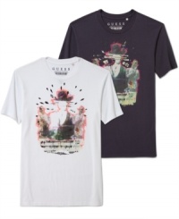 Let your style lead with one of these Beat Conductor t-shirts from Guess. Let your style lead with one of these Beat Conductor t-shirts from Guess.