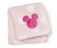 Disney Printed Embroidered Boa Blanket, Minnie Disney Printed Embroidered Boa Blanket, Minnie