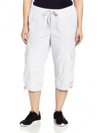 Calvin Klein Performance Women's Plus Size 18 Inch Rib Waistband Woven Cargo Pocket Crop Calvin Klein Performance Women's Plus Size 18 Inch Rib Waistband Woven Cargo Pocket Crop