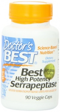 Doctor's Best High Potency Serrapeptase (120,000 Units), 90-Count