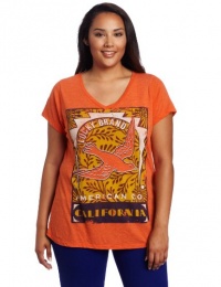 Lucky Brand Women's Plus-Size Bird Matchbook Tee Lucky Brand Women's Plus-Size Bird Matchbook Tee