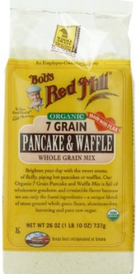 Bob's Red Mill Organic 7 Grain Pancake & Waffle, Whole Grain Mix, 26-Ounce Bags (Pack of 4) Bob's Red Mill Organic 7 Grain Pancake & Waffle, Whole Grain Mix, 26-Ounce Bags (Pack of 4)