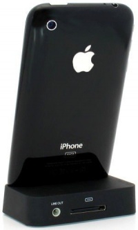 Black Charging Dock Cradle for Apple iPhone 4 with audio output Black Charging Dock Cradle for Apple iPhone 4 with audio output