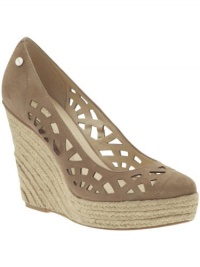 Calvin Klein Women's Viktoria Suede Wedges in Light Taupe Calvin Klein Women's Viktoria Suede Wedges in Light Taupe