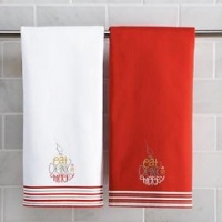 Lenox Eat, Drink, & Be Merry Kitchen Towels, Set of 2