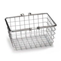 Small Wire Basket - (Chrome) (6.75H x 4.75W x 9D) Small Wire Basket - (Chrome) (6.75H x 4.75W x 9D)