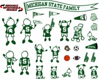 NCAA Michigan State Spartans Decal Family NCAA Michigan State Spartans Decal Family