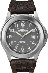 Timex Men's T40091 Expedition Metal Field Brown Nylon and Leather Strap Watch Timex Men's T40091 Expedition Metal Field Brown Nylon and Leather Strap Watch