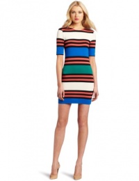 French Connection Women's Multi Jag Stripe Dress French Connection Women's Multi Jag Stripe Dress