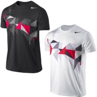 Nike Advantage Dri-Fit Mens Tennis Short Sleeve Crew Neck Shirt Top