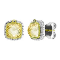 Judith Ripka Sugarloaf Canary Crystal Stud Earrings Judith Ripka Sugarloaf Canary Crystal Stud Earrings