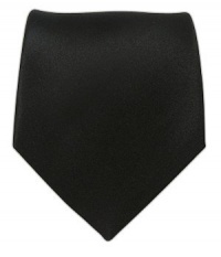 100% Silk Woven Satin Solid Black Tie 100% Silk Woven Satin Solid Black Tie